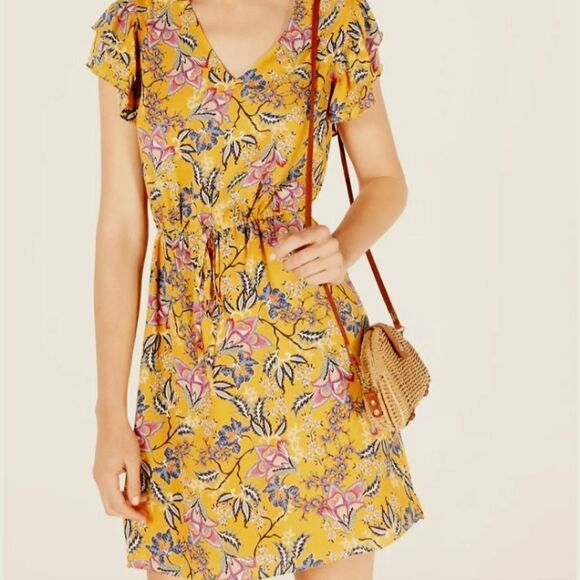 Maison Jules Sunny Drawstring Dress - Picture 1 of 14
